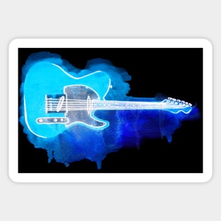 Watercolor guitar Sticker